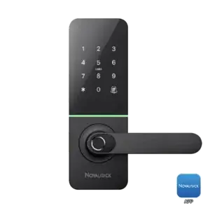 Novalock NDL 925 smart lock with fingerprint, PIN, and RFID card access, designed for room door in Malaysia.