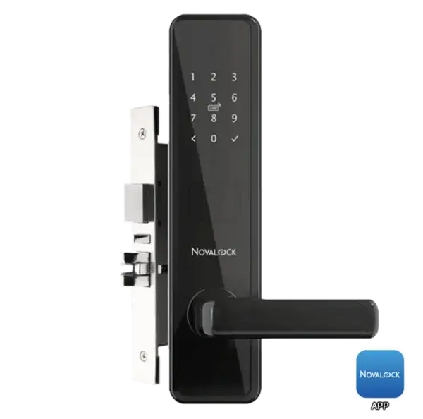 NDM 106-F Novalock NDM 106-F high-security smart lock with RFID card and password access for hotel door.