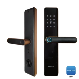 Novalock NDM 9102 smart lock with multi-access options, including fingerprint and passcode for home protection.