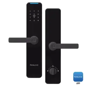 Novalock NDM 9211 Smart Lock, Ultra-Thin Series digital lock with multiple unlock options, including passcode, RFID, and fingerprint access.