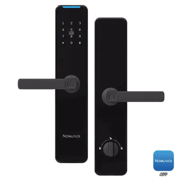 Novalock NDM 9211 Smart Lock, Ultra-Thin Series digital lock with multiple unlock options, including passcode, RFID, and fingerprint access.
