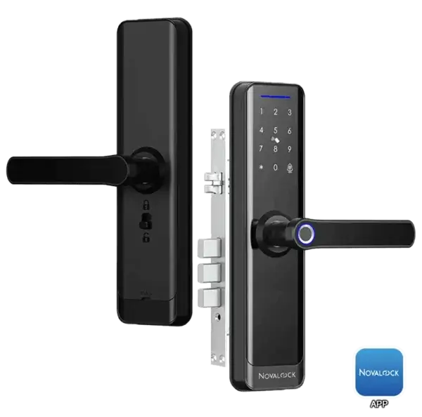 NDM 923B Novalock NDM 923B biometric digital lock with PIN, fingerprint, and RFID card access for enhanced security.