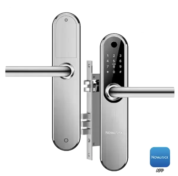 NDM 929 Stainless Steel Novalock NDM 929 smart door lock with multiple unlock methods for residential and commercial properties.