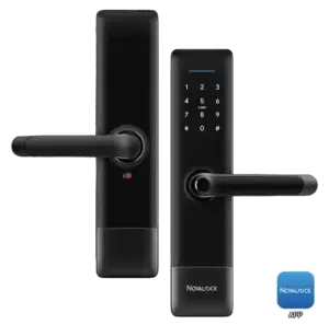 Novalock NDM 960 smart lock (Lever Handle type) with password and RFID card access, perfect for secure entry in Malaysia.