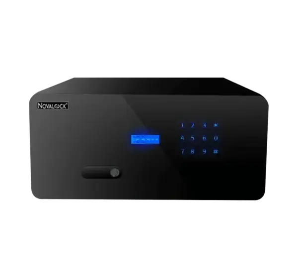 NSF 2042 Novalock NSF 2042 fingerprint safe box with password and key lock access.