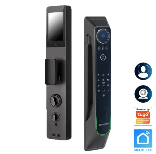 Novalock NVM 9816 PRO+ smart door lock with 3D facial recognition, live video intercom, and secure remote access in Malaysia.
