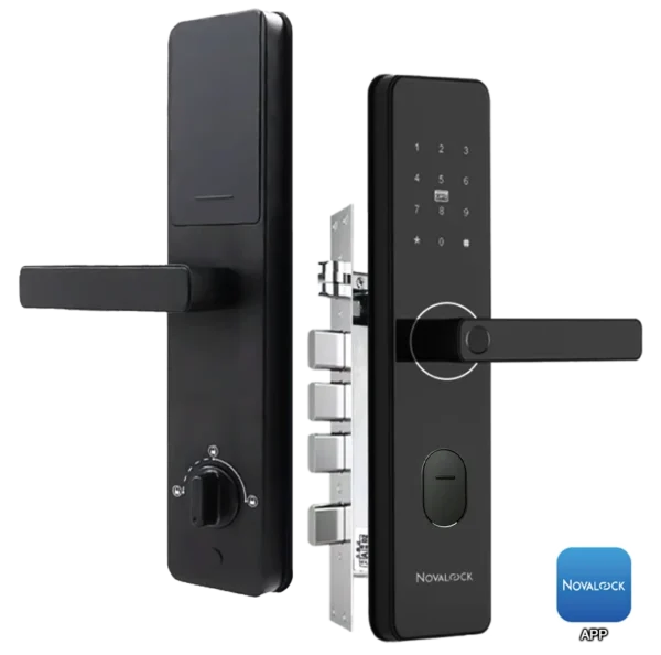 Novalock NDM 9203 Novalock NDM 9203 smart lock, high-tech smart lock with fingerprint, PIN, RFID card, and mechanical key unlock in Malaysia.