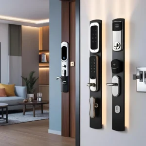 Our security locks are engineered to seamlessly integrate with various types of doors; wooden door, grill door, security door, aluminium and glass door, ensuring easy installation and compatibility across a wide range of properties; homes, Airbnb properties, shops and offices.