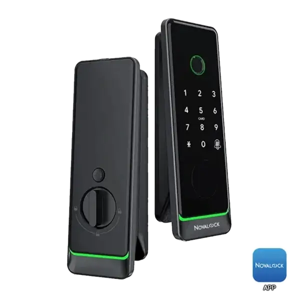 NDD 985 NDD 985 Smart Lock (Deadbolt Type) with One-Touch Fingerprint, PIN Code, RFID Card, Mechanical Key Override, Bluetooth App, and optional Wi-Fi.