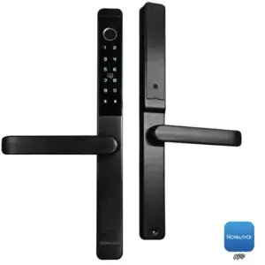 NDM AL-930 Black Aluminium Smart Lock with Fingerprint, PIN, RFID, and App Control