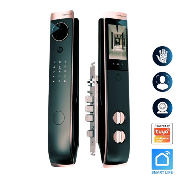 Novalock NVM 9729 MPro Smart Lock, Advanced Smart Lock with Dual Live Video Camera and Remote Unlock